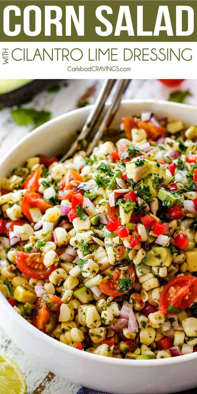 grilled corn salad with chipotle lime dressing