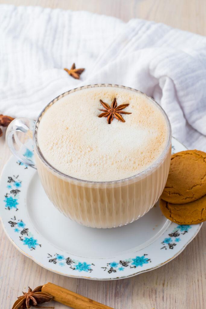 maple cinnamon chai latte in a cozy mug