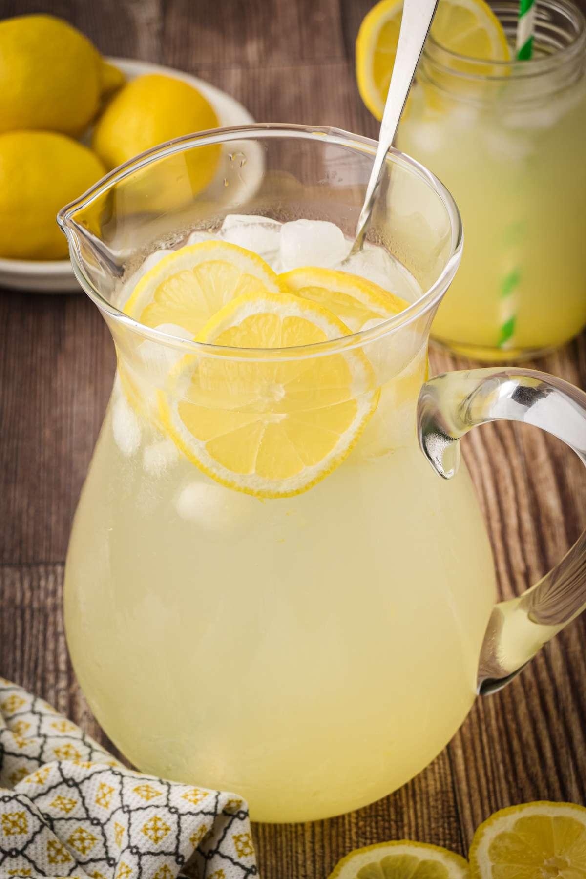 a refreshing pitcher of homemade citrus lemonade