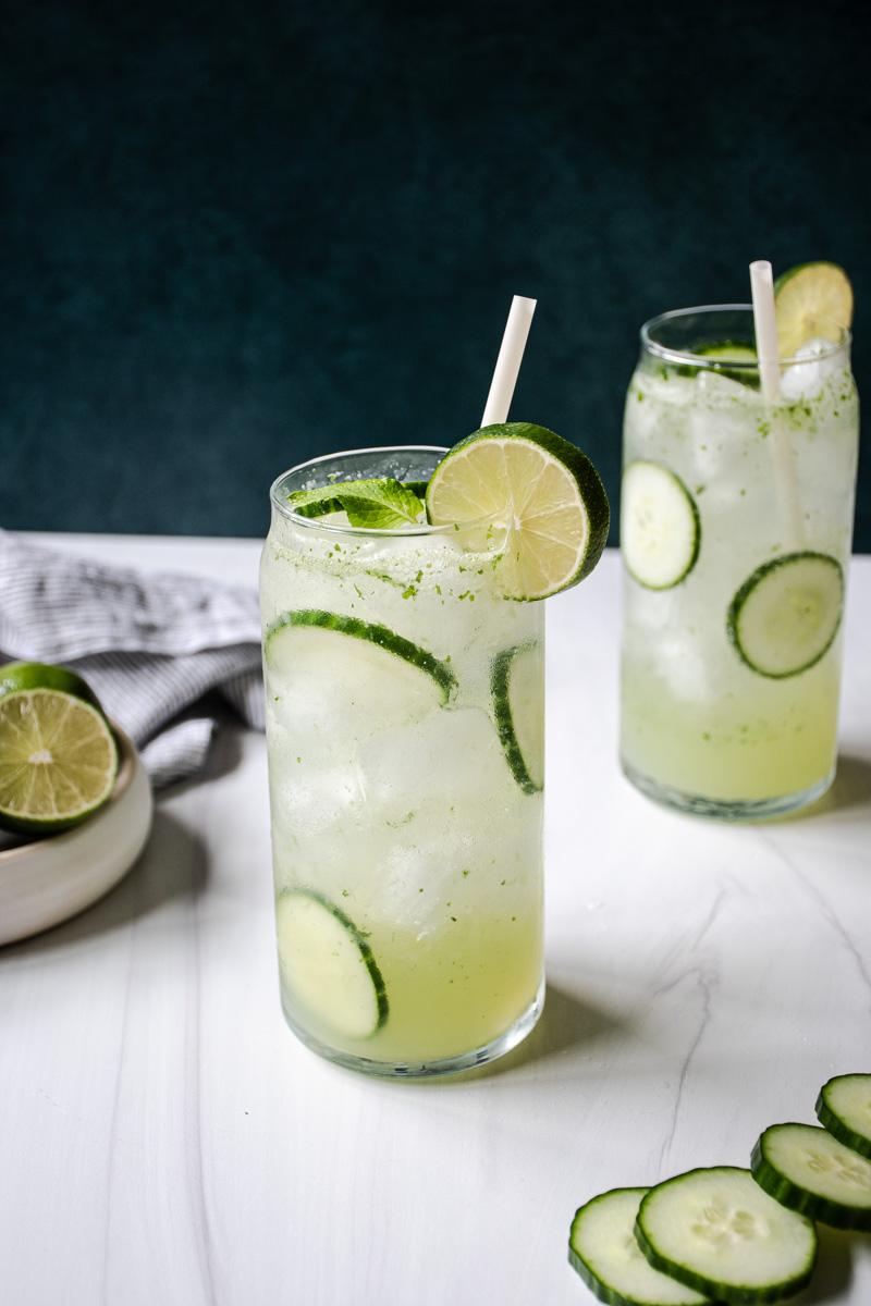 fresh cucumber mint cocktail