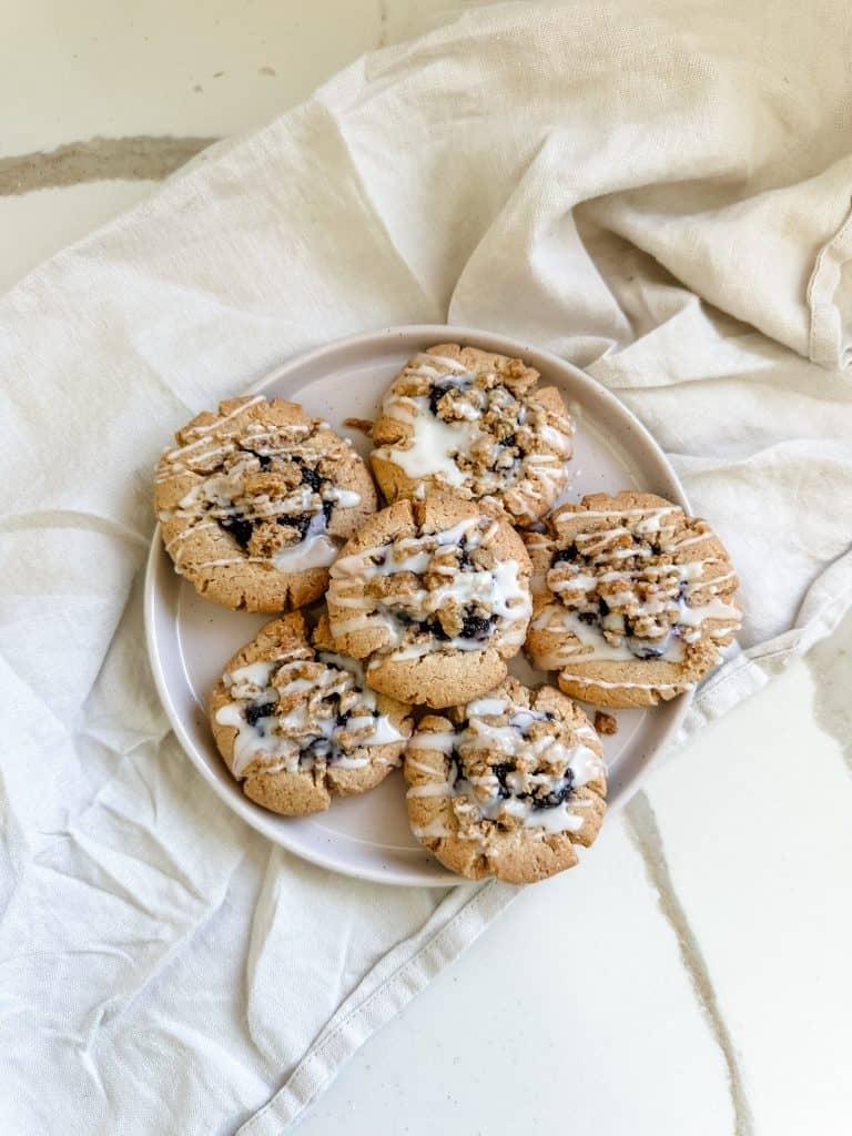 gluten-free cobbler cookies on a plate