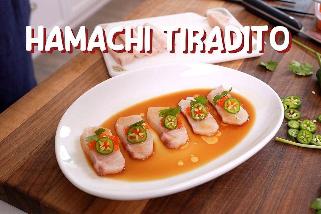 hamachi bowl with ponzu sauce