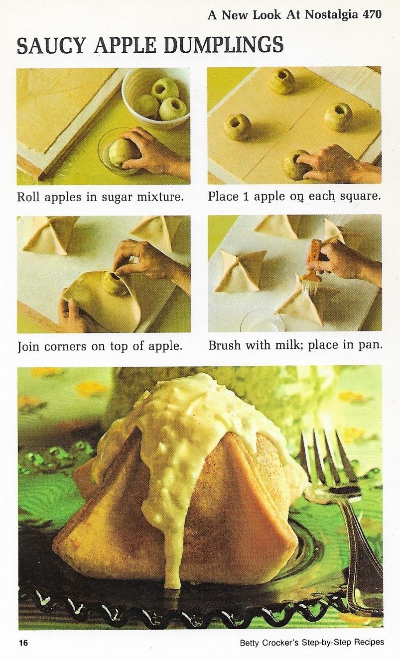 vintage recipe card apple mustard baked apples