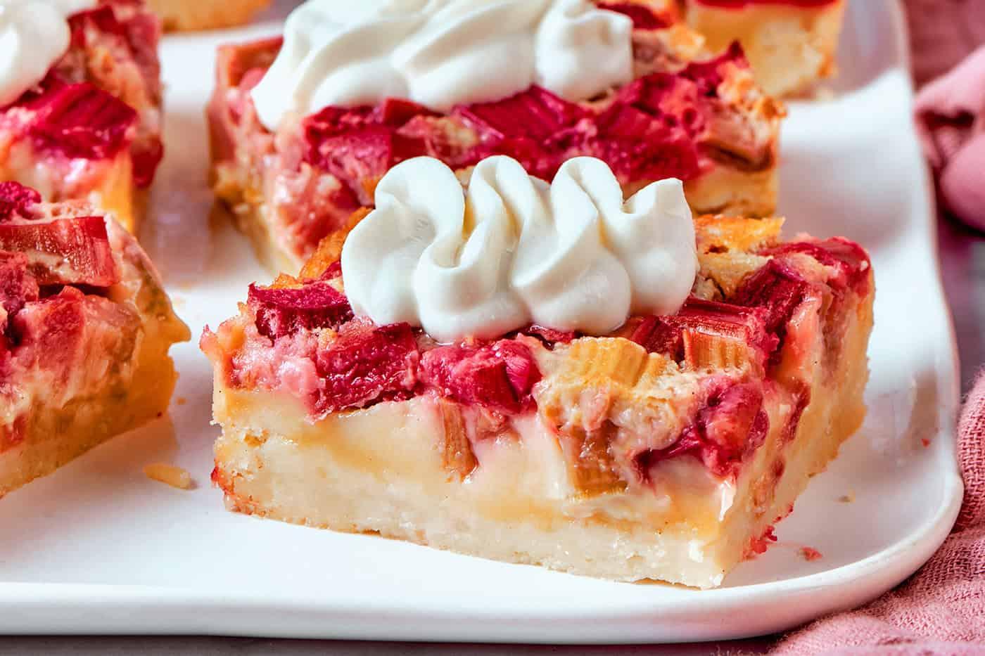 Spiced Rhubarb Custard Rhapsody Bars