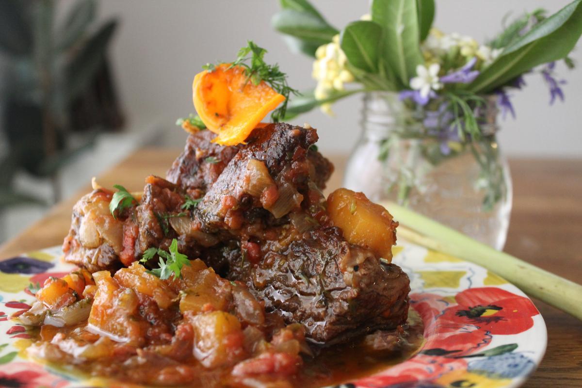 butternut squash ribs being prepared