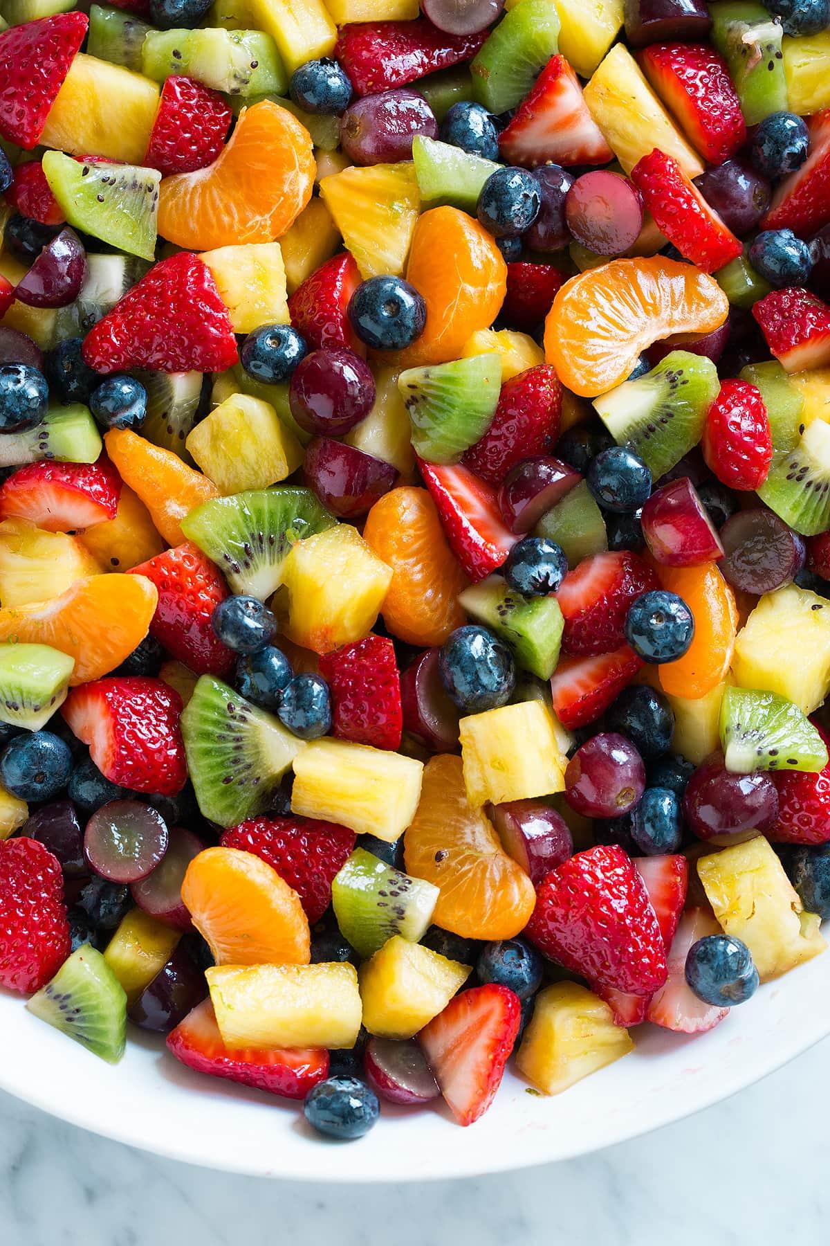 close up of fruit salad
