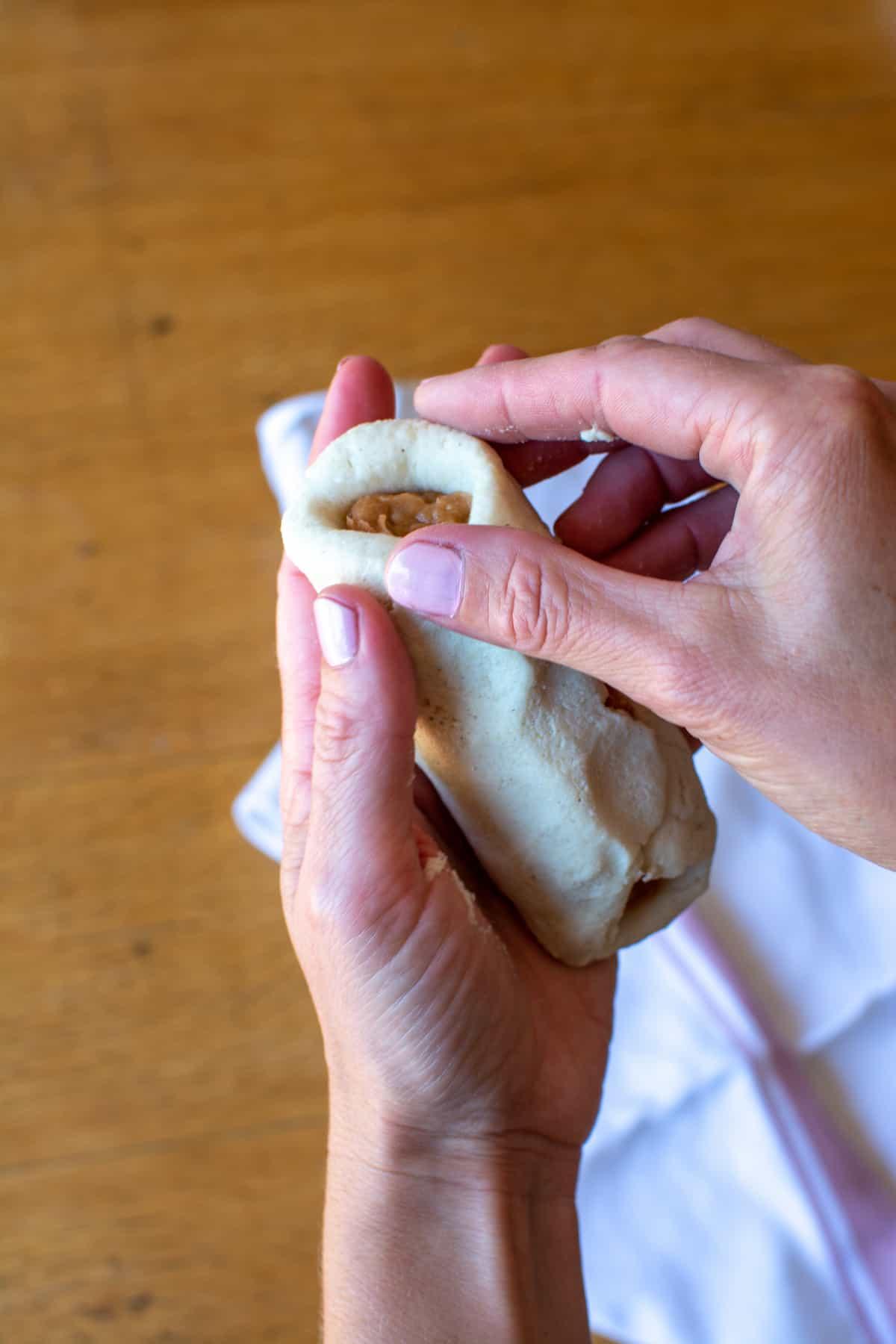 steps of forming the huaraches dough