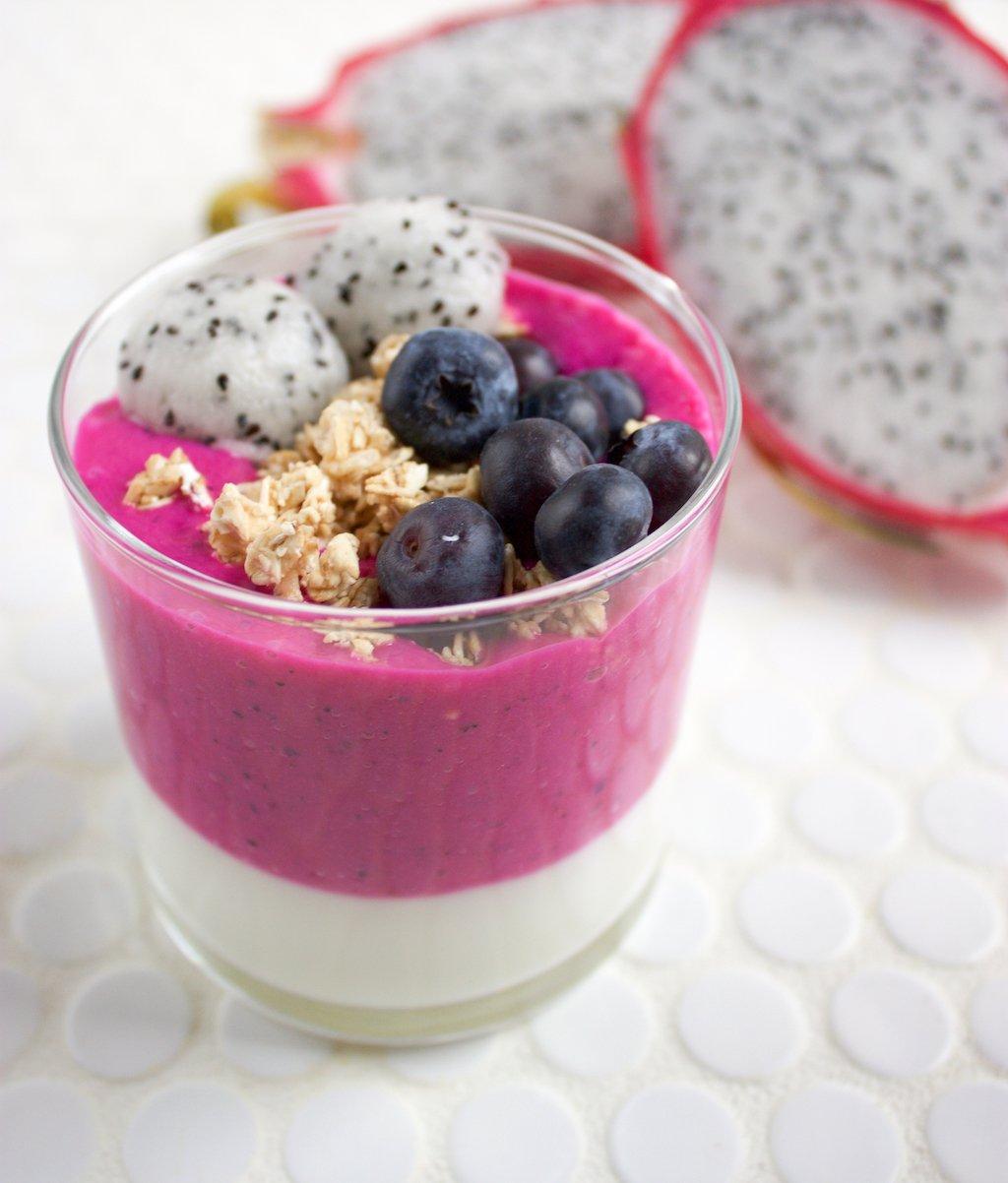 dragon fruit yogurt parfait