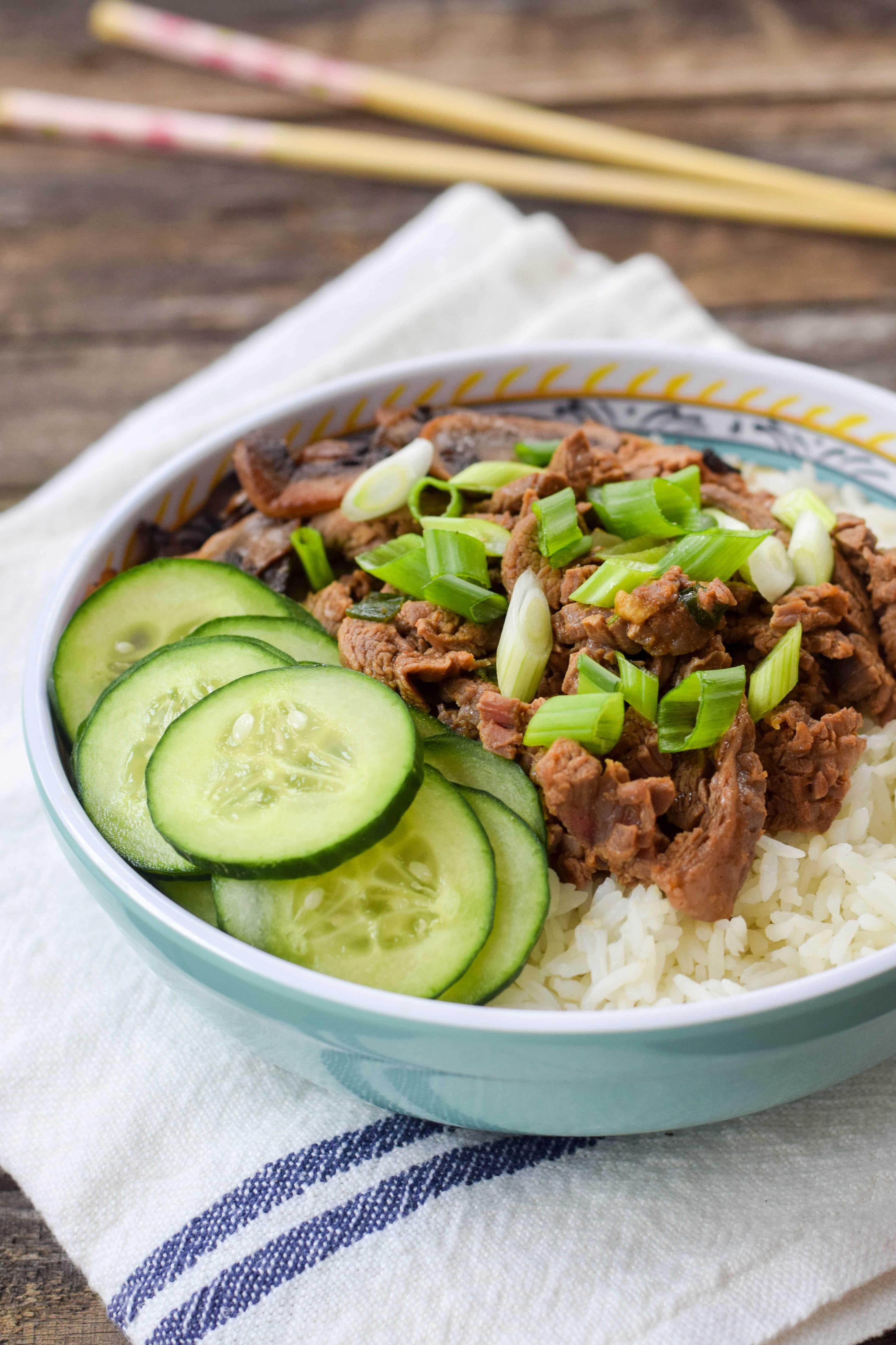 marinated flank steak in a bowl
