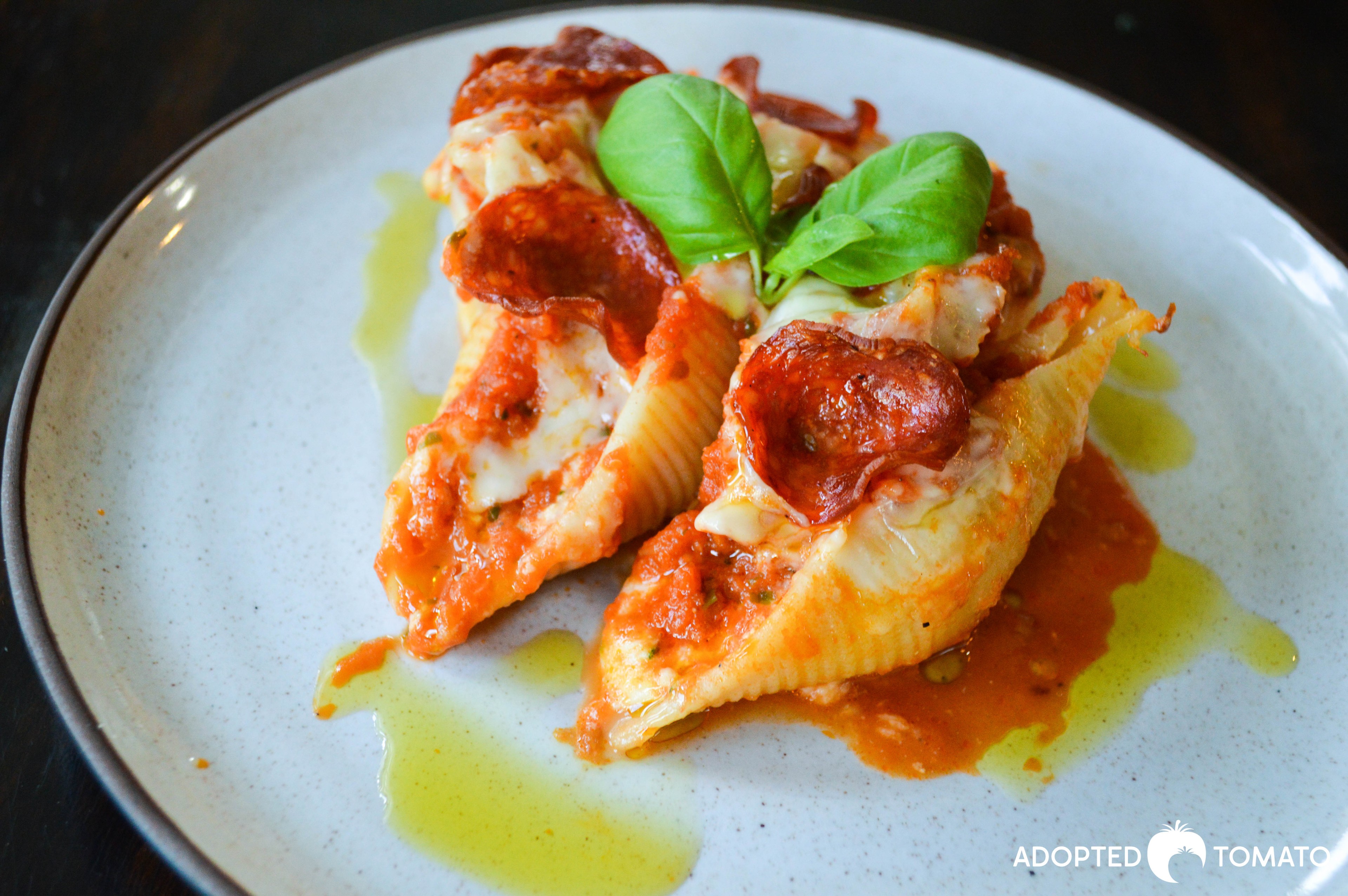 zucchini and ricotta stuffed shells bake