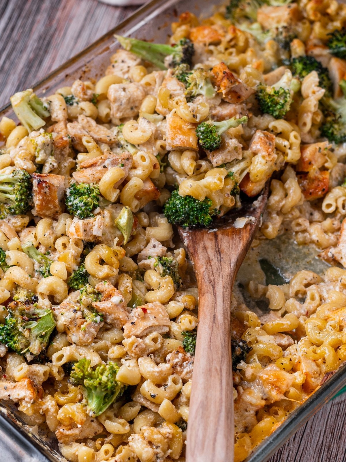 cheesy chicken and broccoli bake golden brown bubbly cheese