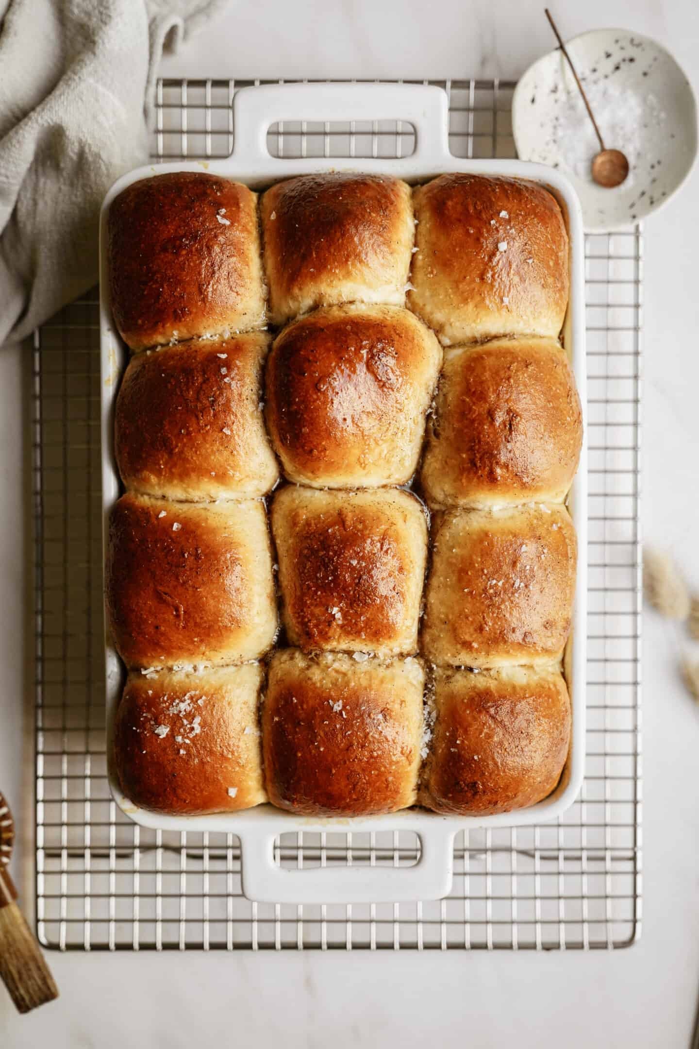 golden brown spiced butter rolls fresh out of oven