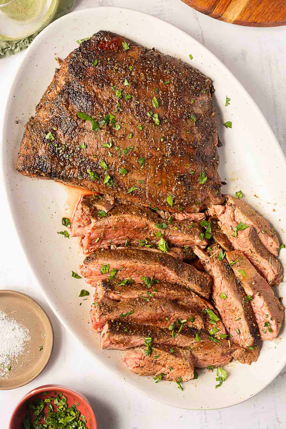 grilled flank steak with Turkish Urfa Biber seasoning