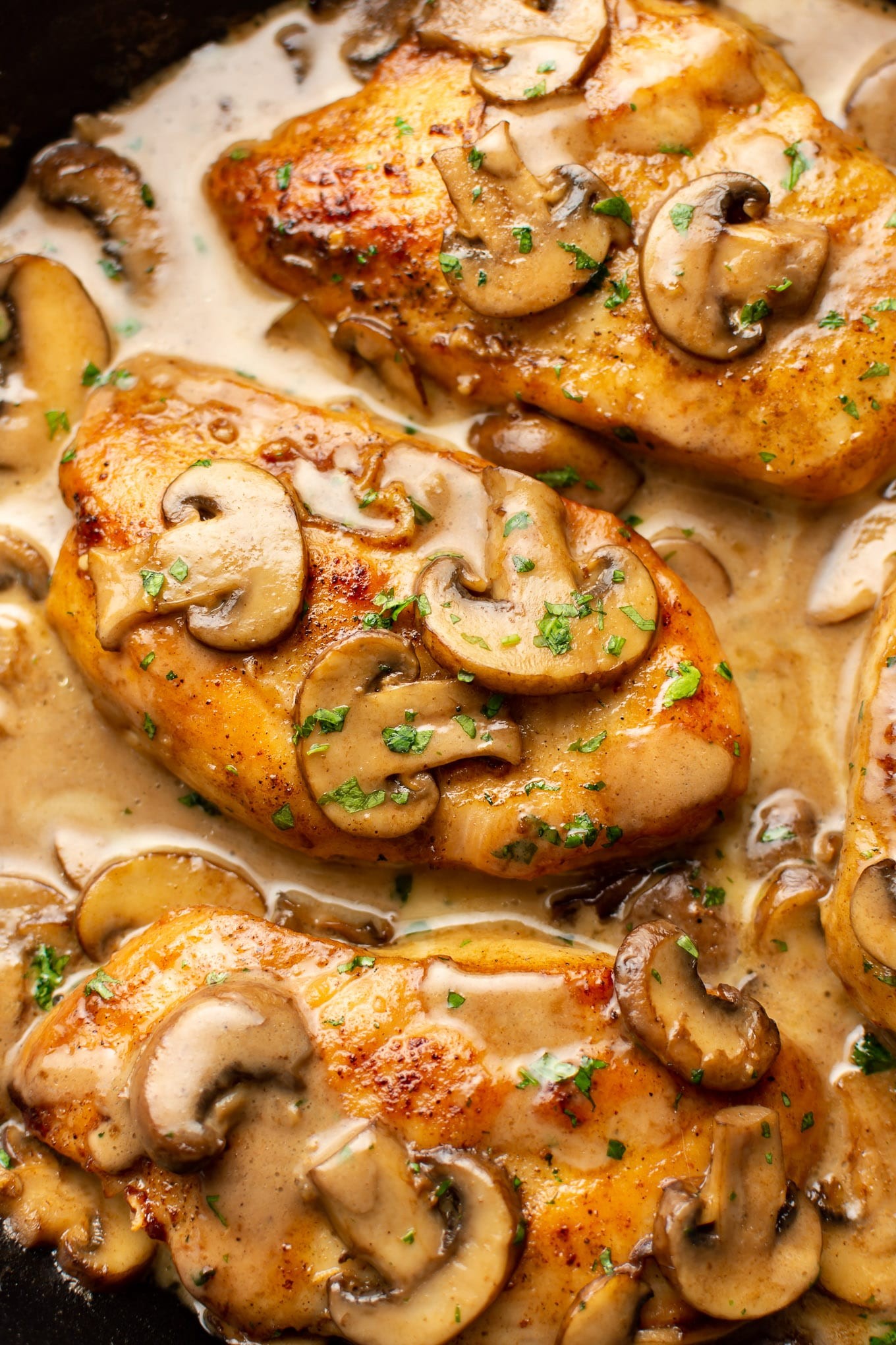 grilled chicken marsala with mushrooms and sauce
