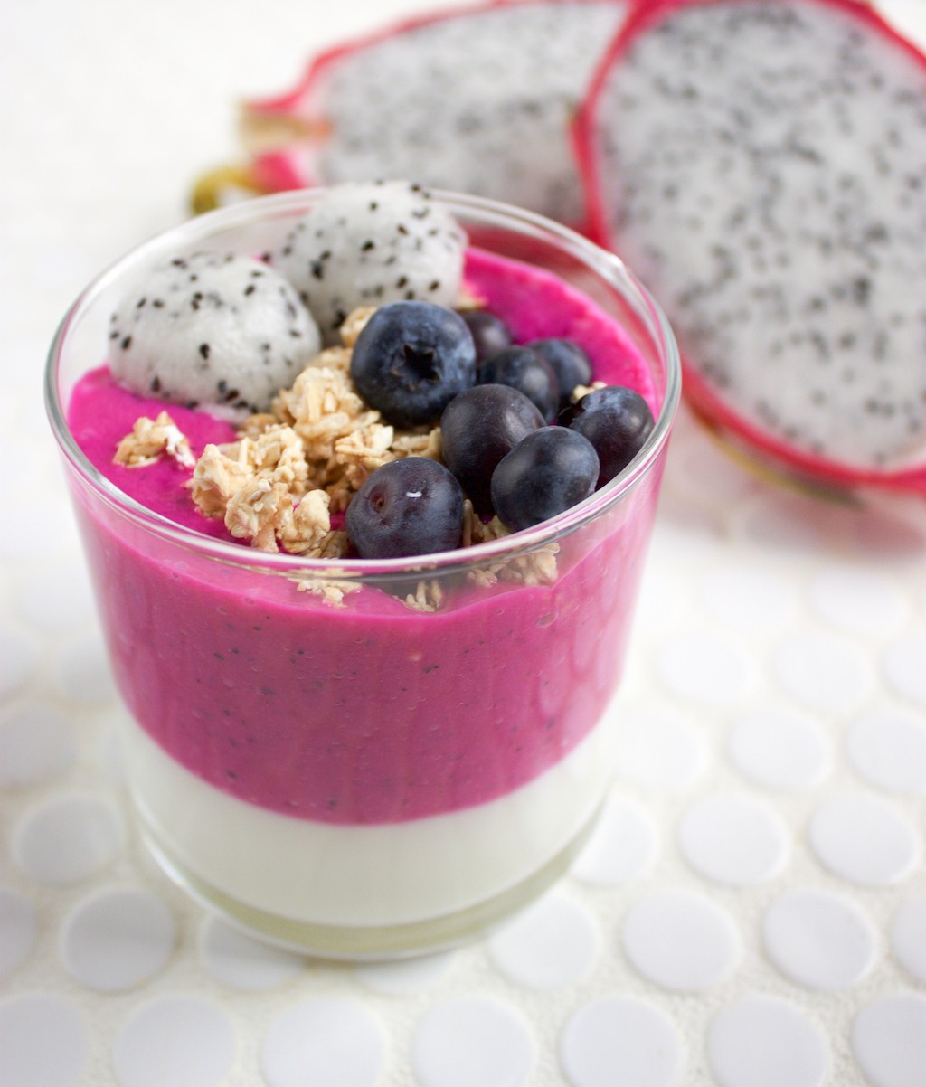 dragon fruit yogurt parfait