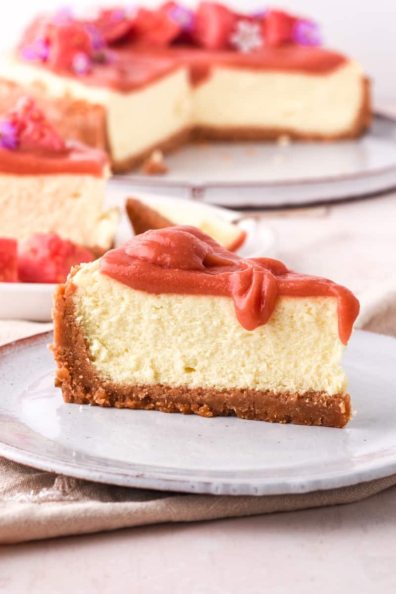 slices of guava cheesecake