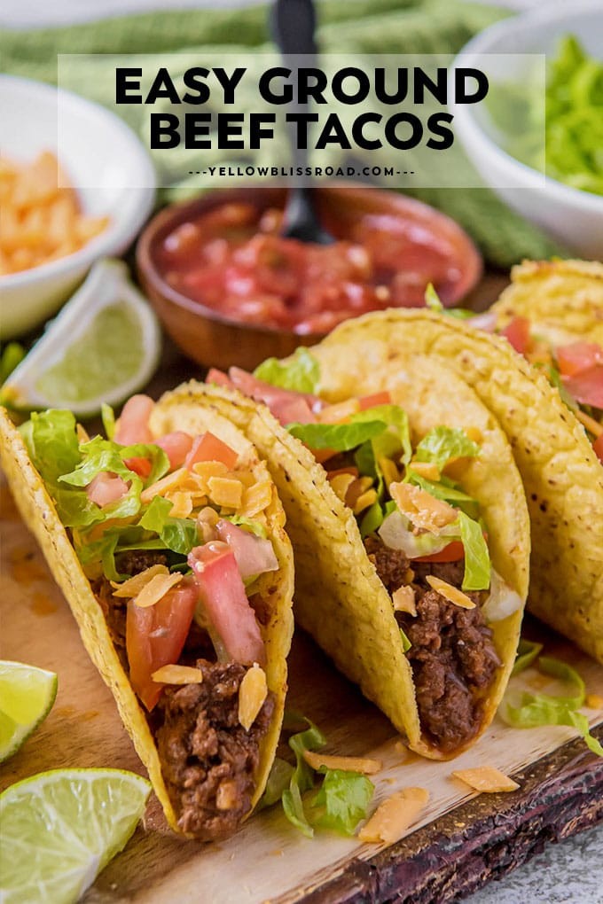 ground beef tacos with everything bagel seasoning and fresh toppings